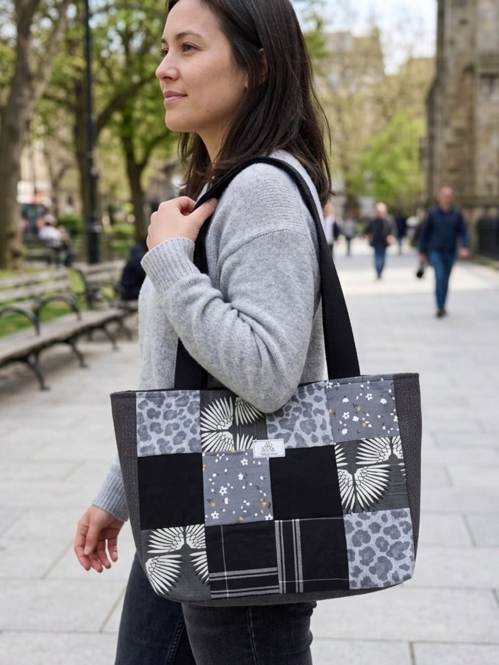 Handmade Repurposed Patchwork Tote Bag